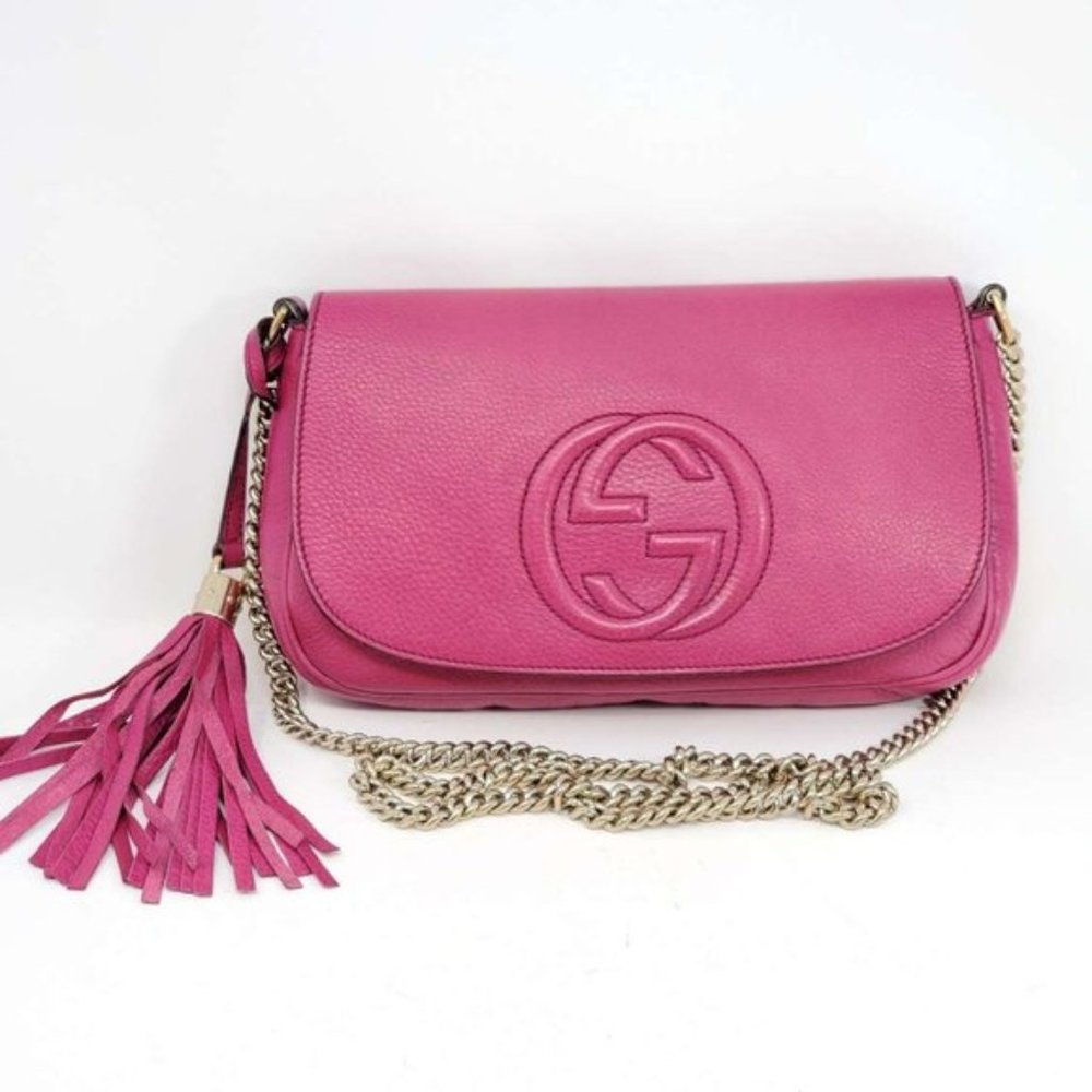 Auth Gucci Soho on Chain Crossbody Bag - Picture 2 of 12